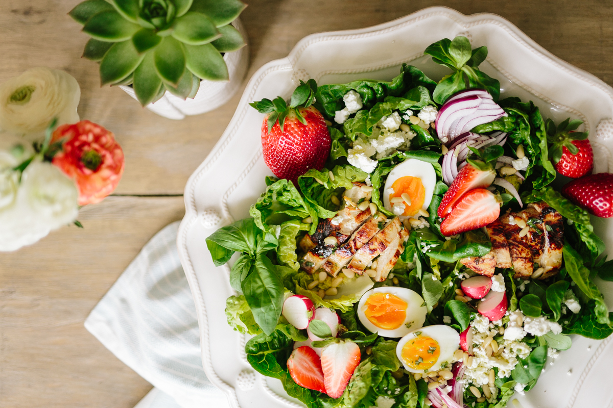 Spring Strawberry Cobb Salad (Gluten-Free) by Colorful Eats