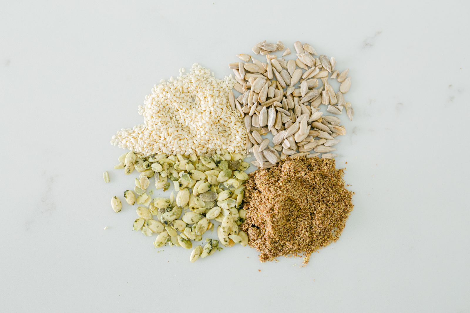 Different types of seeds used for seed cycling
